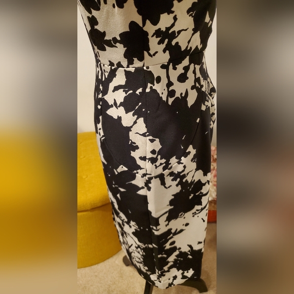 Elegant Black and White Midi Dress - Picture 9 of 11